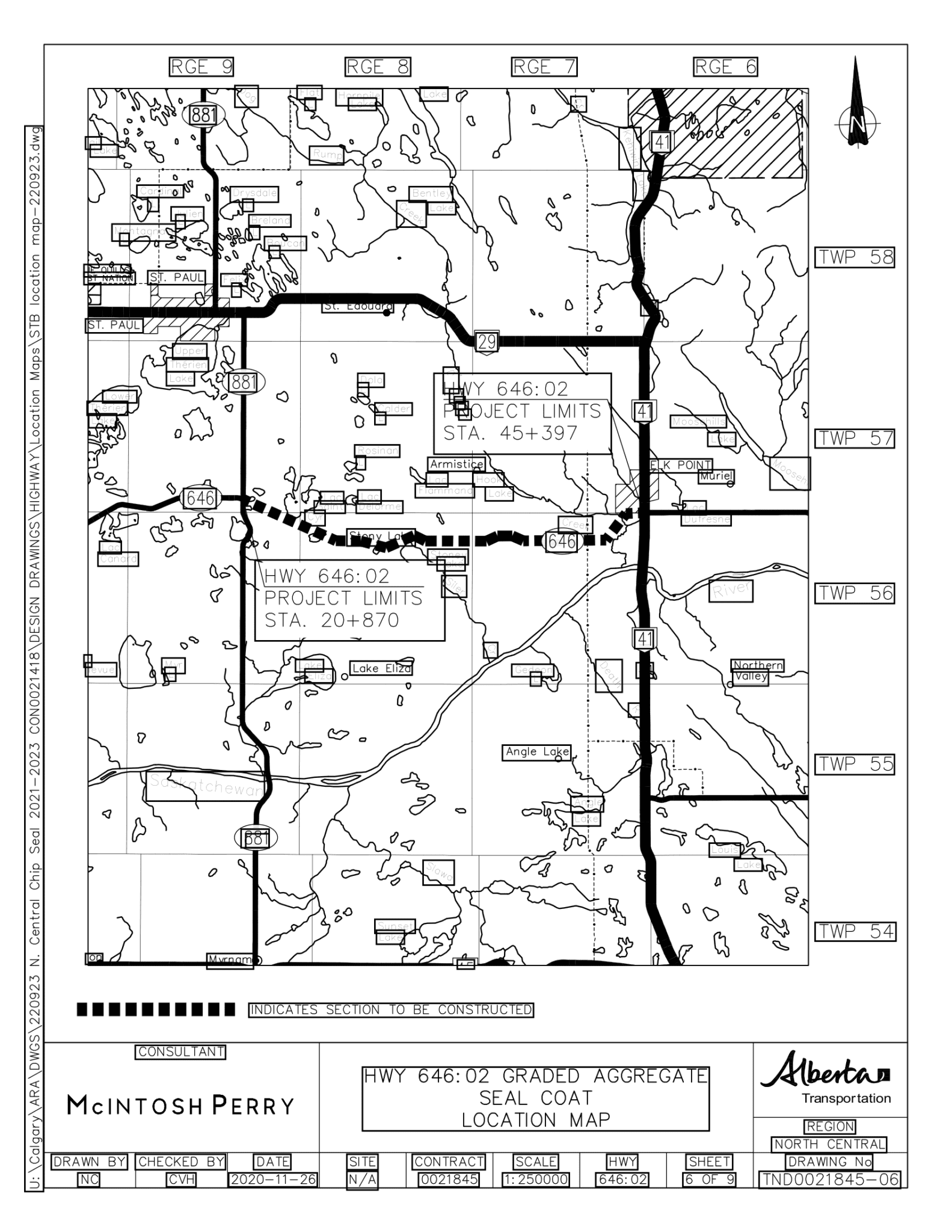 Notification of Construction Operations Town of Elk Point